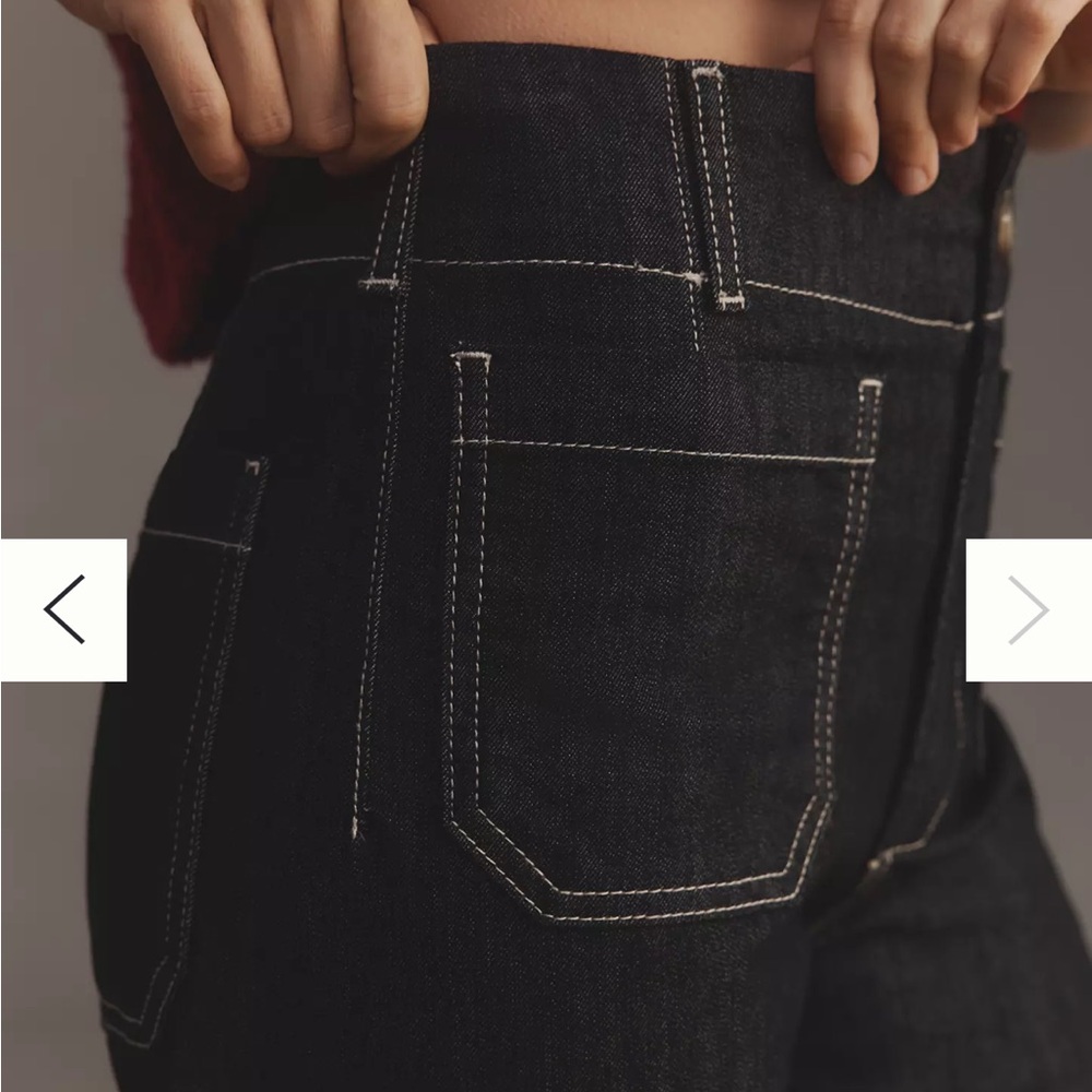 Maeve Dark Wash Flare Jeans / Anthropologie - Picture 4 of 7